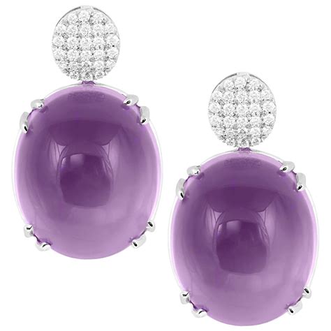 Goshwara Octagon Amethyst And Diamond Studs For Sale At 1stDibs