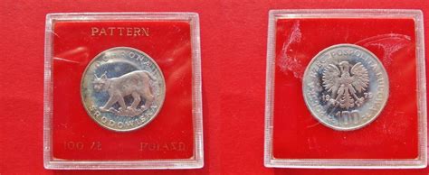 Polen 100 Zloty Probe 1979 Luchs Silber Proba Pattern Ochrona