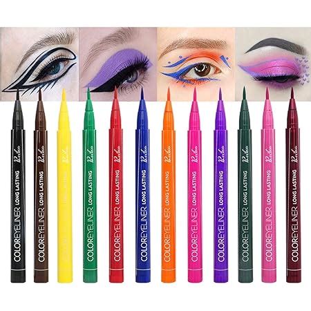 Amazon Colors Matte Liquid Eyeliner Set Rainbow Colorful Neon