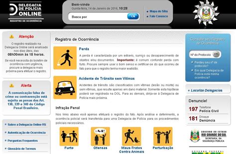 IDEÁRIO POLICIAL Como Registrar Ocorrência Online no Rio Grande do Sul