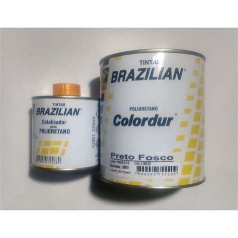 Tinta Automotiva Pu Preto Fosco 900 Ml Catalisador No Shoptime