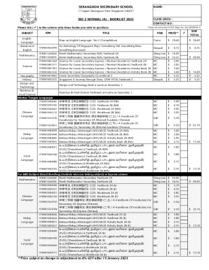 Fillable Online Serangoon Secondary School Field - Singapore Fax Email ...