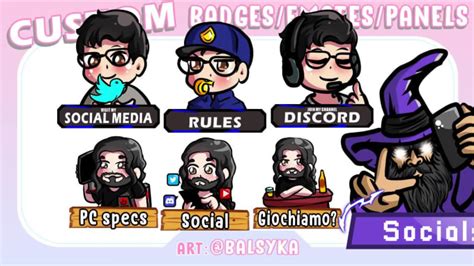 Draw Cute Custom Chibi Twitch Panels For You By Balsyka Fiverr