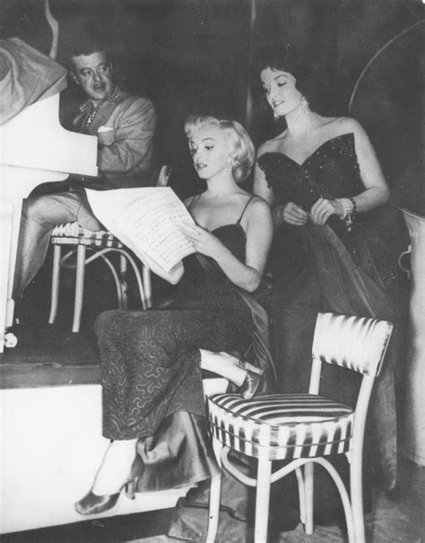 Marilyn And Jane Russell Rehearsing On The Set Of Gentlemen Prefer