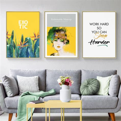 Nordic Plant Flowers Wall Art Canvas Painting Prints Posters Figuars