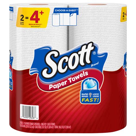 Save On Scott Choose A Sheet White Giant Roll 1 Ply Paper Towels Order