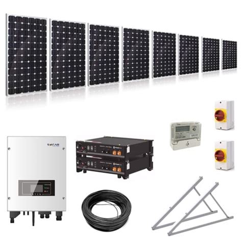 4.73kW (11 Panel) Hybrid Solar Power Kit with 4.8kWh Battery Storage ...