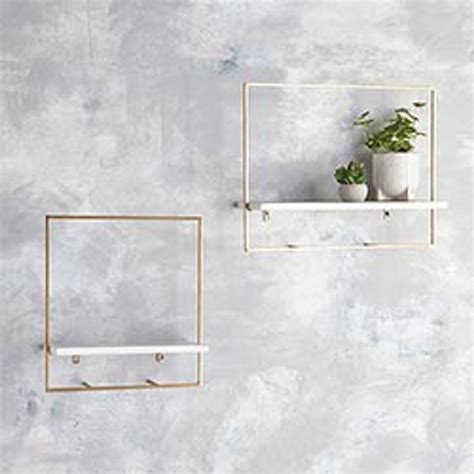 Brass Wall Shelves Large