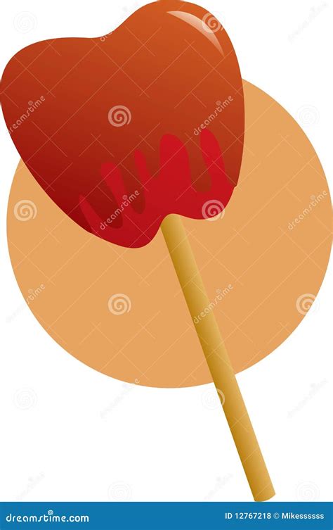 Caramel Candy Apple In A Stick Illustration Royalty-Free Stock Image ...