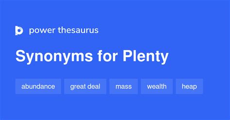 Plenty synonyms - 2 673 Words and Phrases for Plenty