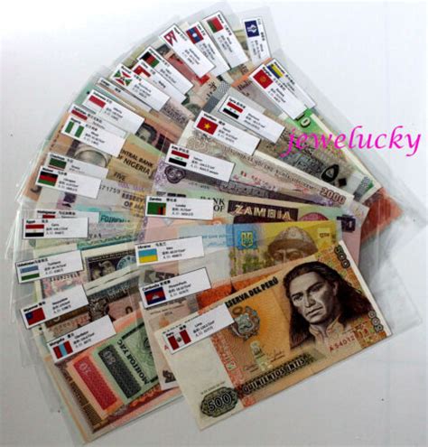 Wholesale Lots 55 Pcs Different World Banknotes Paper Money Foreign