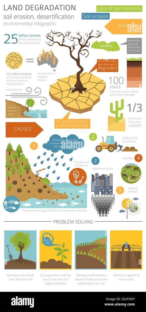 Problemas ambientales mundiales Infografía sobre la degradación de la