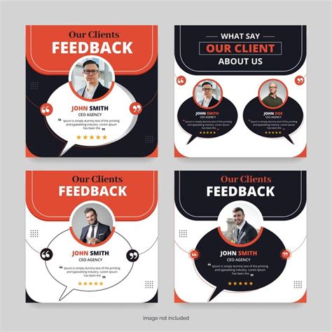 Premium Vector Client Testimonials Or Customer Feedback Social Media