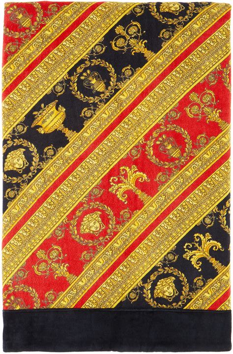 Versace Red Medusa Beach Towel Versace