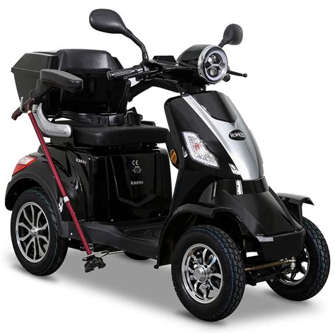 Seniorenmobil Elektromobil Elektroroller Rolektro Quad 25BG Schwarz