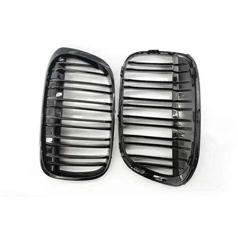 Shiny Black Twin Slat Car Front Kidney Grille Fit For BMW F48 F49 X1