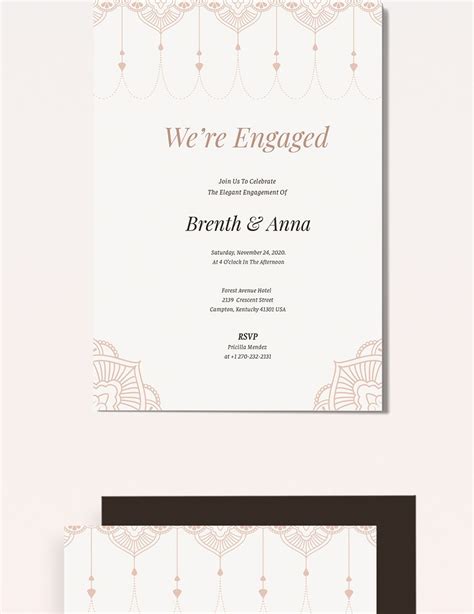 Elegant Invitation Template In Word Pages Psd Publisher Illustrator