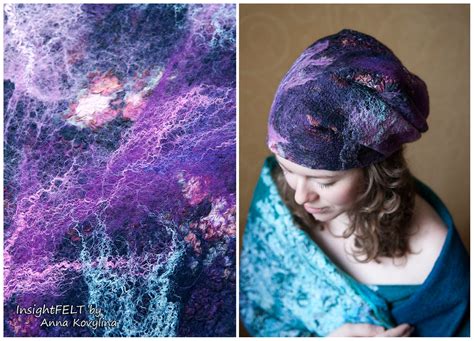 Lilac Purple Pink Nuno Felted Hat With Pansies Lilac Purp Flickr