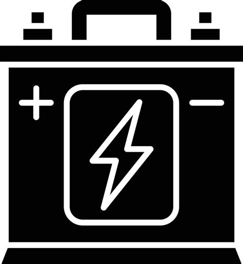 Battery Glyph Icon Vector Art At Vecteezy