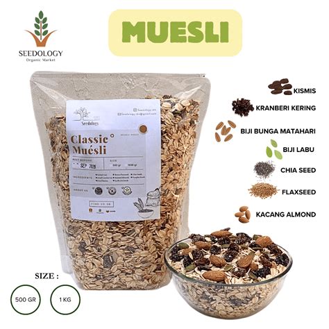 Jual Classic Muesli Mixed Nut Fruit And Seed 1Kg Makanan Sehat