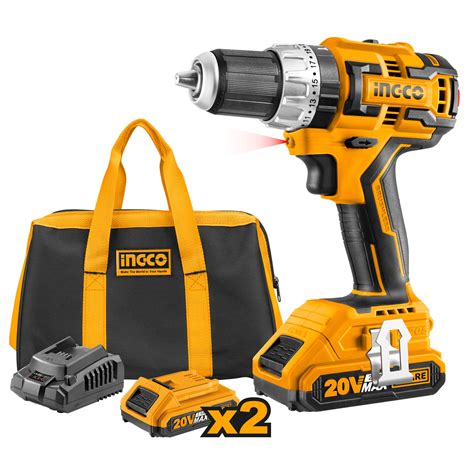 Ingco Cordless Drill Angle Grinder X Battery And X Charger