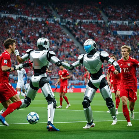 Robots clashing midfield during the 2024 European Championsh... by Ricardo Vieira - Playground