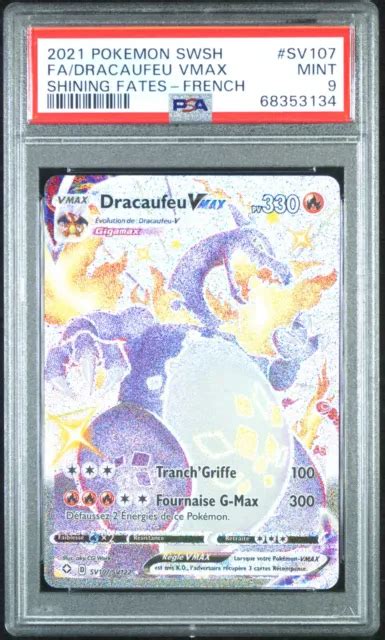 CARTE POKÉMON DRACAUFEU Vmax shiny SV107 SV122 Destinées radieuses PSA