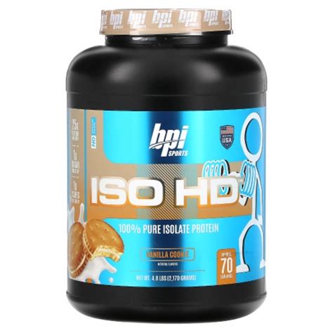 Bpi Sports Iso Hd Pure Isolate Protein Vanilla Cookie Lbs