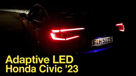 2023 Honda Civic Adaptive LED Scheinwerfer Test 4K Autophorie