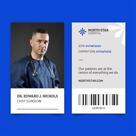 Free Vector Flat Design Hospital Services Id Card Template