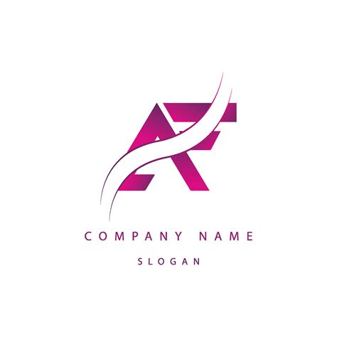 AF letter logo gradient. AF monogram, simple vector logo symbol ...