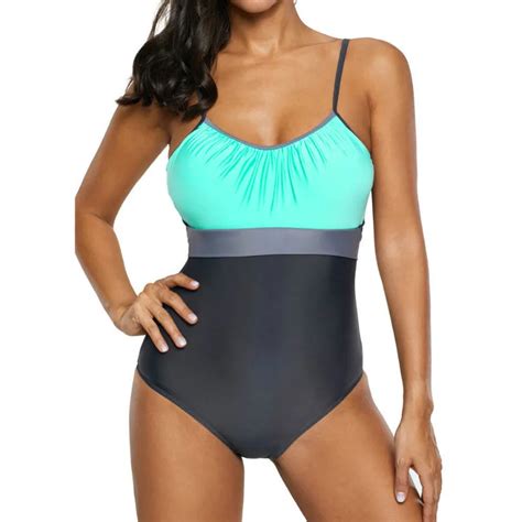 Sexy Mesh Splicing One Piece Swimsuit Women Vintage Swimwear 2018 Sheer