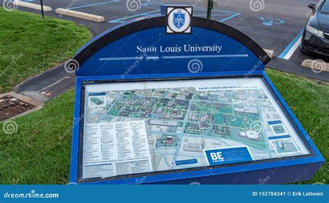 Map at Saint Louis University Campus - ST. LOUIS, USA - JUNE 19, 2019 ...