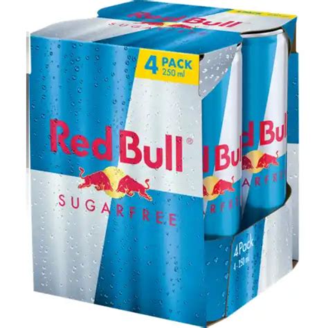 Red Bull Energy Drink Sugar Free 4X250ml