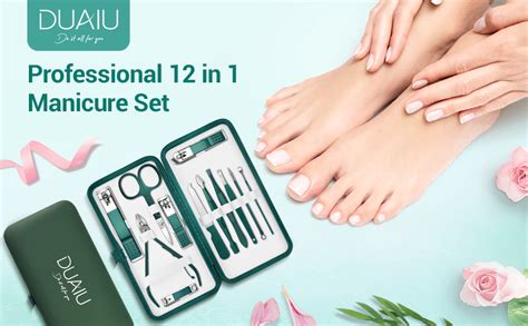 Duaiu Set Manicure Pezzi Tagliaunghie Set Professionale Kit Manicure