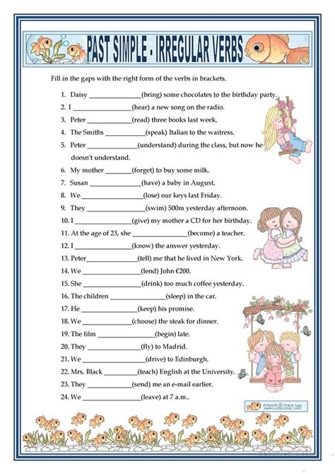 Past Simple Regular And Irregular Verbs Worksheet Free Esl Free