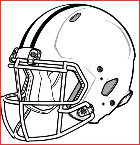 Football Helmet Sketch at PaintingValley.com | Explore collection of ...