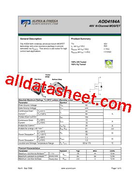 datasheetpdf alpha omega semiconductors