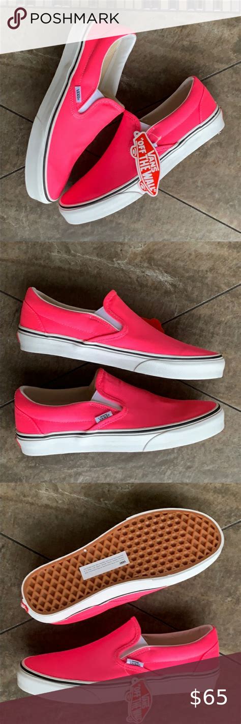 Vans Classic Slip On Neon Knockout Pinktrwt Wmns Womens Shoes Sneakers Vans Vans Classic