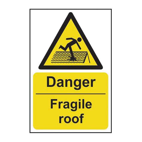 Centurion Europe Danger Fragile Roof Sav 200x300mm Ssf 964 3081n