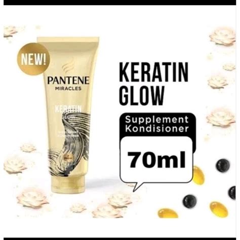 Jual Pantene Conditioner Miracles Keratin Glow Daily Hair Supplement 70