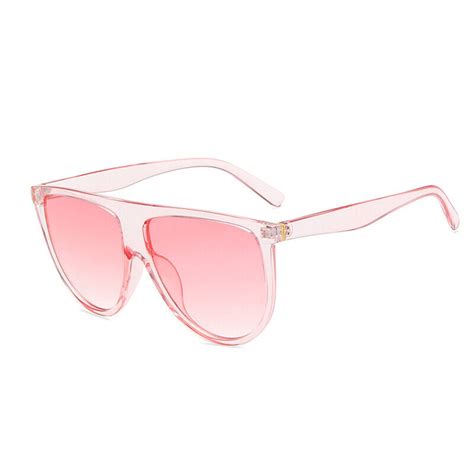 Damen Sonnenbrille Uv400 Großer Rahmen Flache Oberseite Übergroße Retro