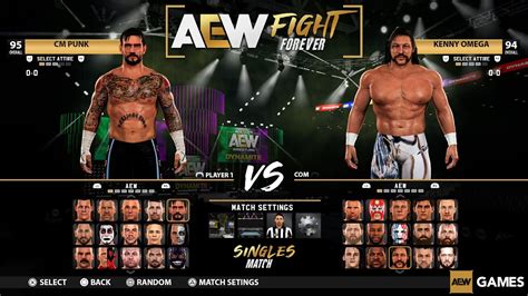 AEW Video Game Fight Forever Roster 160 Wrestler Attire Of AEW ROH