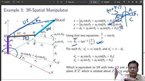 Inverse Kinematics Using Geometry And Of A R Spatial Robot Youtube