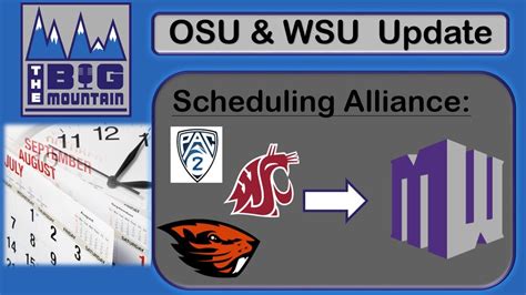 Oregon State And Washington State Scheduling Alliance With The Mountain