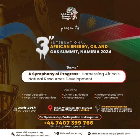 Save The Date Rd African Energy Oil And Gas Summit Namibia