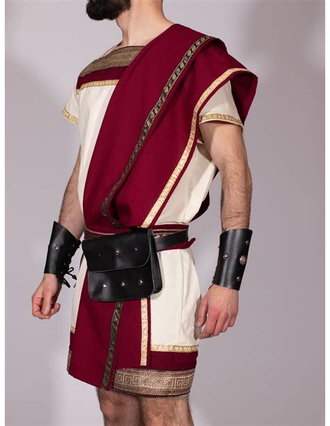 Mens Short Roman Costume With Toga