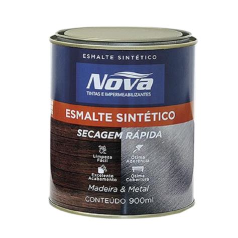 Tinta Esmalte Sintetico Para Madeira E Metal Branca Ml Nova