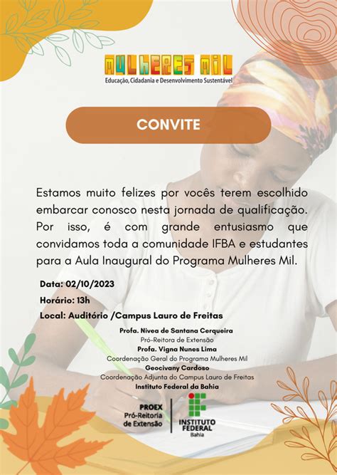 Convite png IFBA Instituto Federal de Educação Ciência e