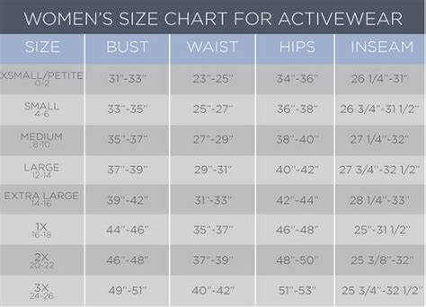 danskin yoga pants size chart